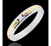 Edenly Trauring Versprechen - Zweierlei Gold - Gelbgold, Weißgold - 9 Karat