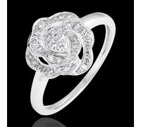 Edenly Verlobungsring Blüte - Nina - 750er Weißgold und Diamanten
