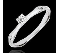 Edenly Verlobungsring Heiliger Urwald - 0.09 Karat Diamant - 9 Karat gebürstet