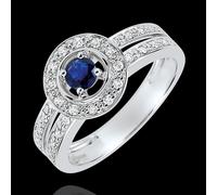 Edenly Verlobungsring Schicksal - Lady - 0.2 Karat Saphir und Diamanten - 18 Ka