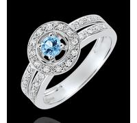 Edenly Verlobungsring Schicksal - Lady - 0.2 Karat Topaz und Diamanten - 18 Kar