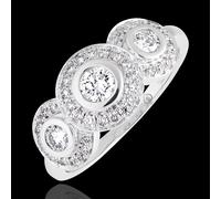 Edenly Verlobungsring Schicksal- Trianon - 750er Weißgold und Diamanten