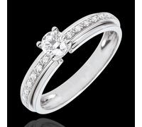 Edenly Verlobungsring Solitär Schicksal - Meine Königin - Variation - Weißgo