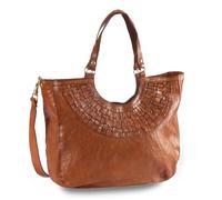 CAMPOMAGGI Woven Leather Bags Shopping Bag L Cognac
