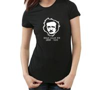 Edgar Allan Poe T-Shirt, M, Ladies schwarz