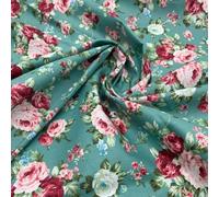 EDGEAM 50x156cm Vorgeschnittene Baumwollstoff Stoffe zum Nähen Baumwollstoff Meterware Dekostoff DIY Stoff Nähstoffe (Grün)