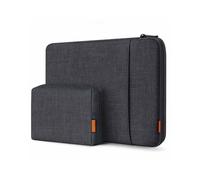 EdgeKeeper 360° Rundumschutz Laptoptasche Hülle 13-16 Zoll mit Zubehörtasche, LB01006/S1 - Schwarzgrau / 14 Zoll
