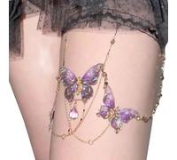 Edgy Layered Bein Accessoire Kombiniert Acrylcharm Und Femininische Bänder Ideal Für Modische Tägliche Kleidung Elegant Swing Fransen Fußkettchen