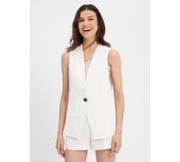 EDITED Anzugweste mit Leinenanteil Damen weiß, 42