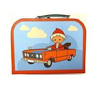 Edition Trötsch Kinderkoffer 'Sandmann im Auto' Hellblau Pappe 20x15x8 cm
