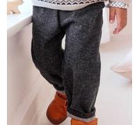 Edle Flanell Hose anthrazit meliert 74/80