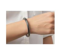 Edler Calvin Klein Damen-Armreif aus Edelstahl Arm- & Handgelenk-Schmuck Armband Größe XS KJ9FBF2001 Silber/Schwarz