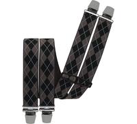 Edler Hosenträger in 3 Farben Quadrat braun, 120 cm