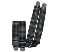 Edler Hosenträger kariert schwarz, 120 cm