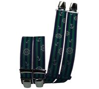 Edler Hosenträger mit Anker grün, 120 cm