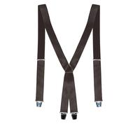 Edler Hosenträger mit glänzender Oberfläche dunkelbraun, 130 cm