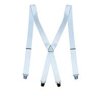 Edler Hosenträger mit glänzender Oberfläche weiss, 130 cm