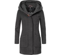 MARIKOO Damen Mantel Trenchcoat Wintermantel Übergangs Jacke Parka Lang B819 [B819-Maik-Anthrazit-Gr.XL]