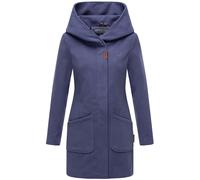 Wintermantel MARIKOO "Maikoo", Damen, Gr. XXL (44), lila (blau violet), Oberstoff: 90% Polyacryl, 8% Viskose, 2% Elasthan. Futter: 100% Polyester. Ärmelfutter: 100% Polyester, tailliert Po-bedeckend,