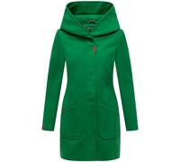 MARIKOO Damen Mantel Trenchcoat Wintermantel Übergangs Jacke Parka Lang B819 [B819-Maik-Smaragd-Green-Gr.3XL]