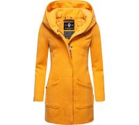 Edler Mantel in Wollmantel-Optik mit Kapuze "Maikoo" Yellow XS