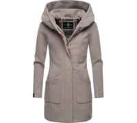 MARIKOO Damen Mantel Trenchcoat Wintermantel Übergangs Jacke Parka Lang B819 [B819-Maik-Zinc-Grey-Gr.XXL]