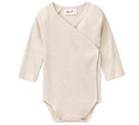 People Wear Organic Langarm-Wickelbody kitt mélange Gr. 74/80