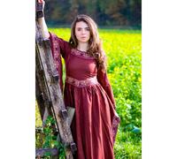 Edles Viskose Kleid Burgundrot