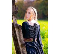 Edles Viskose Kleid Schwarz XXXL