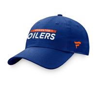 Edmonton Oilers NHL Fanatics Authentic Pro Game & Train Cap One Size Blau
