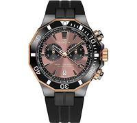 EDOX Analog, mittel-37118, Schwarz, Armband: