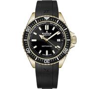 Edox Analoge Herrenuhr Quarz mit Edelstahlarmband mid-39651, Schwarz