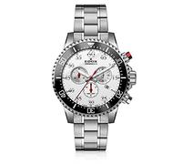 Edox Herren Chronograph Quarz Uhr mit Edelstahl Armband 10227-3M-ABN