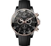 Edox Herren Chronograph Quarz Uhr mit Gummi Armband 10227-357RNCA-NBR