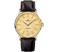 Edox Les Bemonts Damen-Armbanduhr 28mm Armband Leder Braun Gehäuse Edelstahl Schweizer Quarz 57001 37J DI