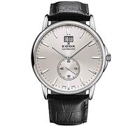 EDOX Unisex-Armbanduhr EDOX LES BÈMONTS BIG DATE Analog Quarz Leder 64012 3 AIN
