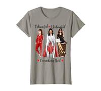 Educated Dedicated Canadian Girl Kanada Queen Flagge Ahorn T-Shirt