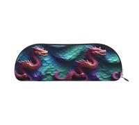 EdWal 3D Magical Dragon Scales Pattern Print Makeup Bag Pencil Case Pencil Box Stylish Pencil Pouch for Women Travel Cosmetic Bag, gold, Einheitsgröße, Kulturbeutel