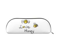 EdWal Bee Love - Honig gedruckt Make-up Federmäppchen Stilvolle Federmappe Für Frauen Reise Kosmetiktasche, Gold, Talla única, Kulturbeutel