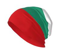 EdWal Bulgarische Flagge Druck Erwachsene Herren Strickmütze Kappe Unisex Warm Winter Beanie Mütze Weiche Warme Mütze für Frauen Schwarz