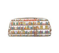 EdWal Federmäppchen mit lustigem Bücherregal-Sammel- und Leiter-Druck, großes Federmäppchen, Schreibwaren, Stiftetasche, Büro, Uni, Schule, Make-up-Tasche, gold, Einheitsgröße, Kulturbeutel