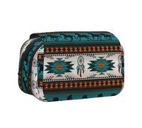 EdWal Federmäppchen mit Pferdemotiv, Segeltuch, großes Fassungsvermögen, Organizer, multifunktionales Federmäppchen