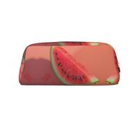 EdWal Federmäppchen mit rotem Wassermelonen-Druck, großes Federmäppchen, Schreibwaren, Stiftetasche, Büro, Uni, Schule, Make-up-Tasche, gold, Einheitsgröße, Kulturbeutel