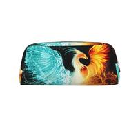 EdWal Fire and Water Federmäppchen mit Phoenix-Druck, großes Federmäppchen, Schreibwaren, Stiftetasche, Büro, Uni, Schule, Make-up-Tasche, gold, Einheitsgröße, Kulturbeutel