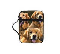 EdWal Golden Retrievers Print Bibeltasche Kosmetiktasche mit stabilem Griff Kulturbeutel Tablet-Hülle Kleine Werkzeugtasche für Bücher