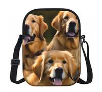 Edwal Kleine Umhängetasche für Damen, mit Golden Retriever-Aufdruck, wasserdicht, mit verstellbarem Riemen, für Reisen, Arbeit