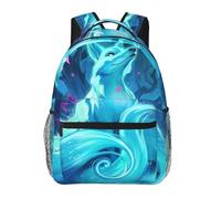 EdWal Magic Blue Fox Wanderrucksack, Laptop-Rucksack für Männer und Frauen, wasserdichter Rucksack, leicht zu reinigen, Reisetasche