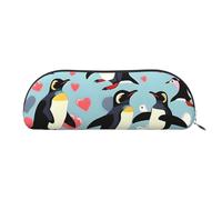 EdWal Make-up-Tasche mit Aufschrift "I Love Penguins", Federmäppchen, stilvolles Federmäppchen für Damen, Reise-Kosmetiktasche, silber, Einheitsgröße, Kulturbeutel