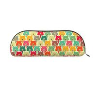 EdWal Make-up-Tasche mit buntem Bären-Aufdruck, Federmäppchen, stilvolles Federmäppchen für Damen, Reise-Kosmetiktasche, gold, Einheitsgröße, Kulturbeutel