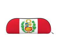 EdWal Make-up-Tasche mit Flagge von Peru, Federmäppchen, stilvolles Federmäppchen für Damen, Reise-Kosmetiktasche, Silber, One Size, Kulturbeutel